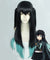Demon Slayer: Kimetsu No Yaiba Tokitou Muichirou Muichiro Tokito Black Green Cosplay Wig