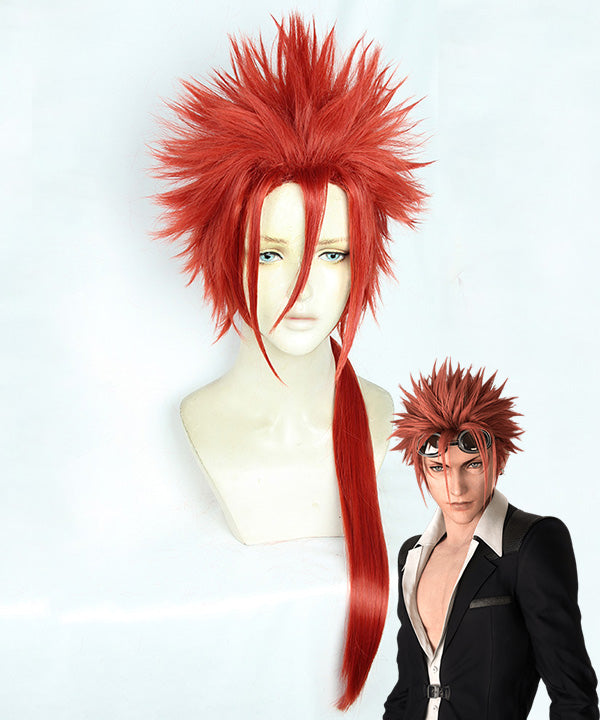 Final Fantasy VII Remake FF7 Reno Red Cosplay Wig