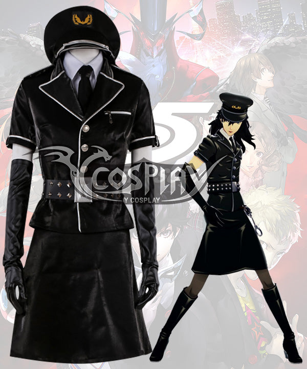 Persona 5: Dancing Star Night Joker Protagonist Akira Kurusu Ren Amamiya Female Punishment Cop Cosplay Costume
