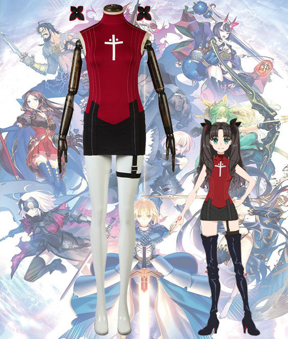 Fate EXTRA Last Encore Fate Grand Order Rin Tohsaka Outfit Cosplay Costume