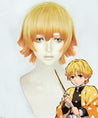 Demon Slayer: Kimetsu No Yaiba Agatsuma Zenitsu Yellow Orange Cosplay Wig