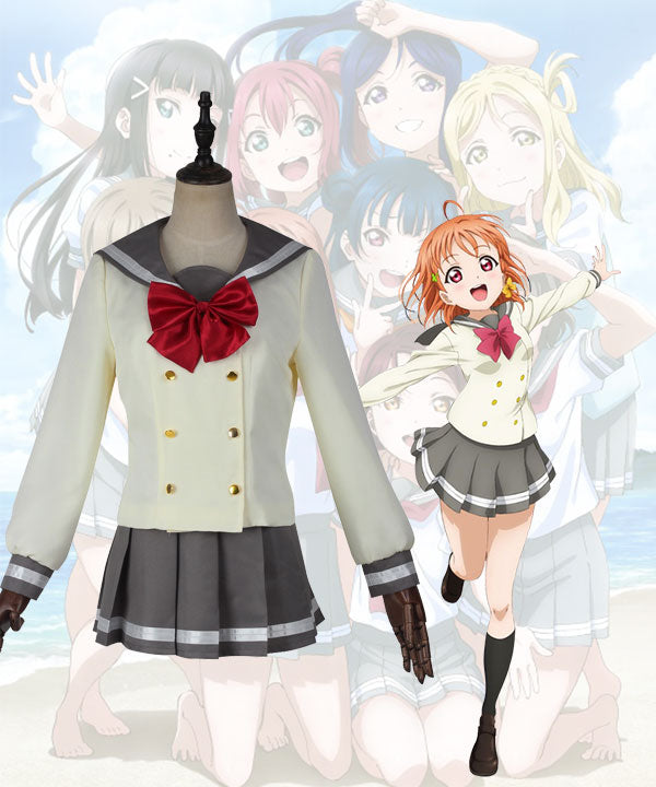 Love Live! Sunshine!! Aqours Takami Chika Watanabe You Sakurauchi Riko School Uniform Cosplay Costume