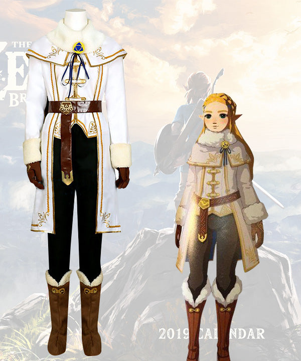 The Legend Of Zelda: Breath Of The Wild Princess Zelda Champions Ballad DLC Winter Outfit Cosplay Costume