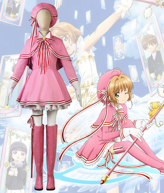 Cardcaptor Sakura: Clear Card Sakura Kinomoto Pink Lolita Dress Cosplay Costume