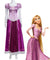 Disney Tangled Princess Rapunzel Pink Dress Cosplay Costume