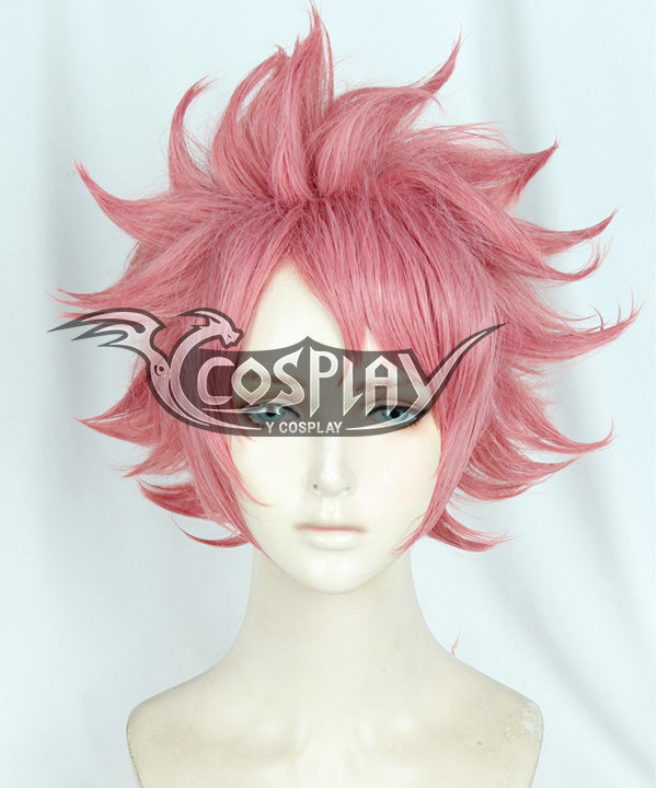 Fairy Tail Natsu Dragneel Pink Cosplay Wig