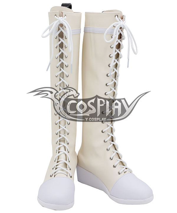 Final Fantasy VII Yuffie Kisaragi White Shoes Cosplay Boots Ycosplay