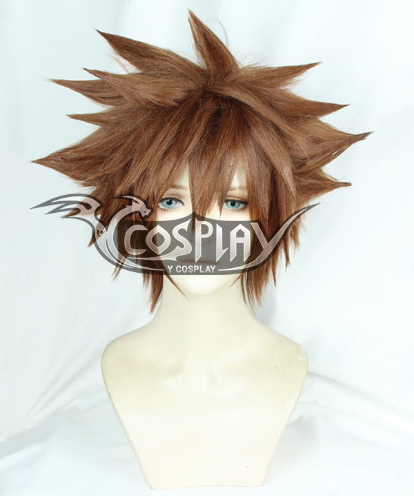 Kingdom Hearts III Sora Brown Yellow Cosplay Wig Ycosplay