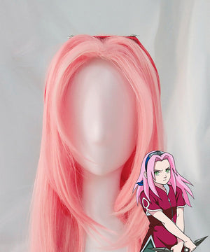Naruto Haruno Sakura Pink Long Cosplay Wig - No Headwear