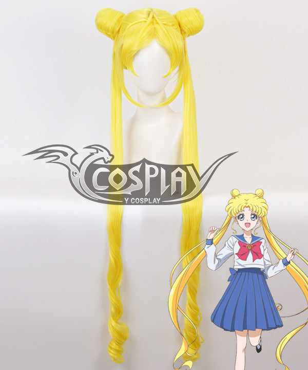 Sailor Moon Tsukino Usagi Princess Serenity Golden Cosplay Wig