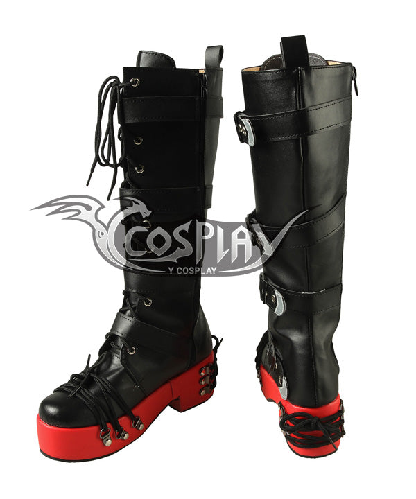 Dead or Alive 6 Marie Rose Black Shoes Cosplay Boots