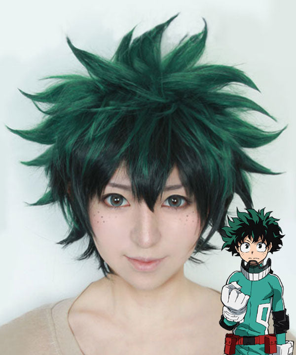 My Hero Academia Boku no Hero Akademia Izuku Midoriya Deku Green Cosplay Wig