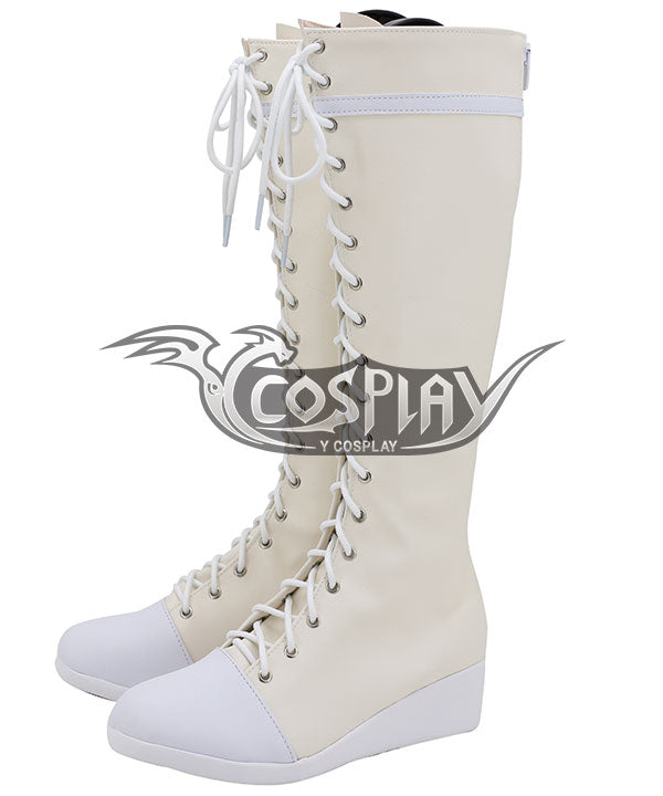 Final Fantasy VII Yuffie Kisaragi White Shoes Cosplay Boots