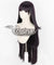 Super Danganronpa Dangan Ronpa 2 Mikan Tsumiki Black Purple Cosplay Wig