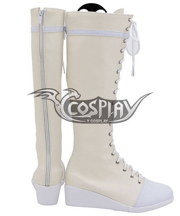 Final Fantasy VII Yuffie Kisaragi White Shoes Cosplay Boots Ycosplay