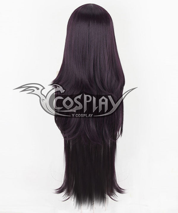 Super Danganronpa Dangan Ronpa 2 Mikan Tsumiki Black Purple Cosplay Wig