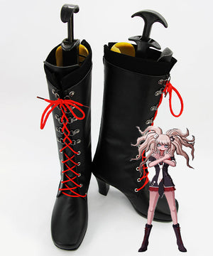 Danganronpa: Trigger Happy Havoc Junko Enoshima Black Shoes Cosplay Boots