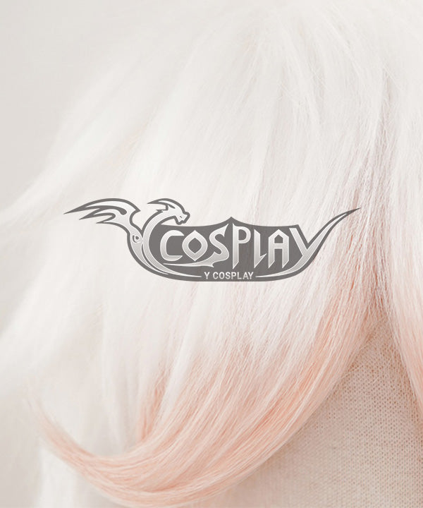 Super Danganronpa 2 Komaeda Nagito White Pink Cosplay Wig