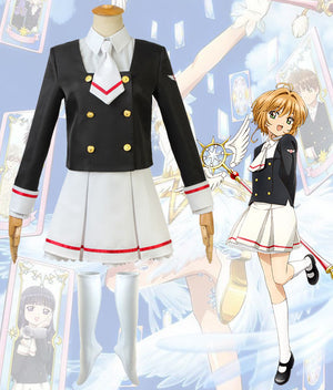 Cardcaptor Sakura: Clear Card Sakura Kinomoto Tomoyo Daidouji Uniform Cosplay Costume