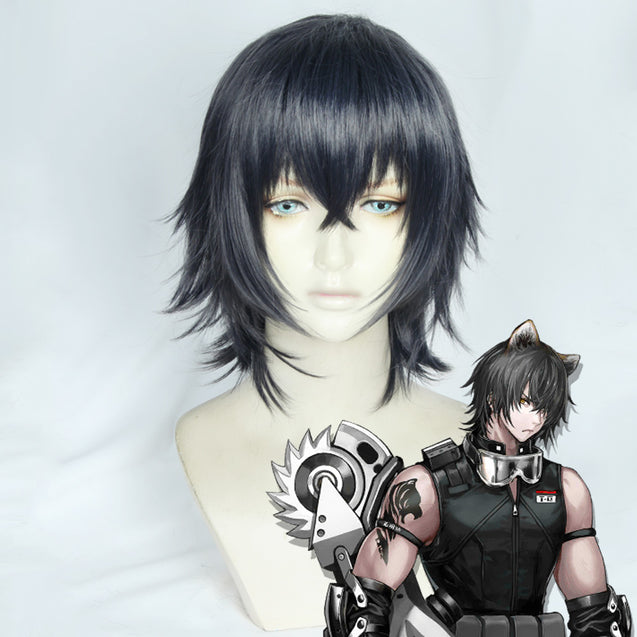 Arknights Broca Black Cosplay Wig